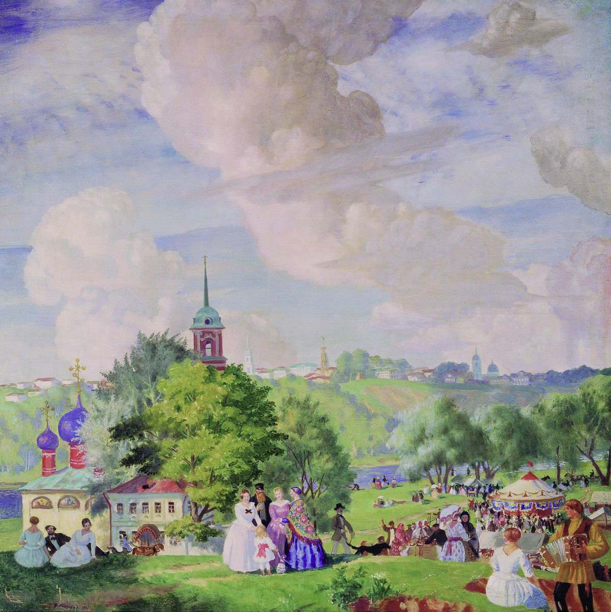 Кустодиев Б.. Летний праздник. 1923