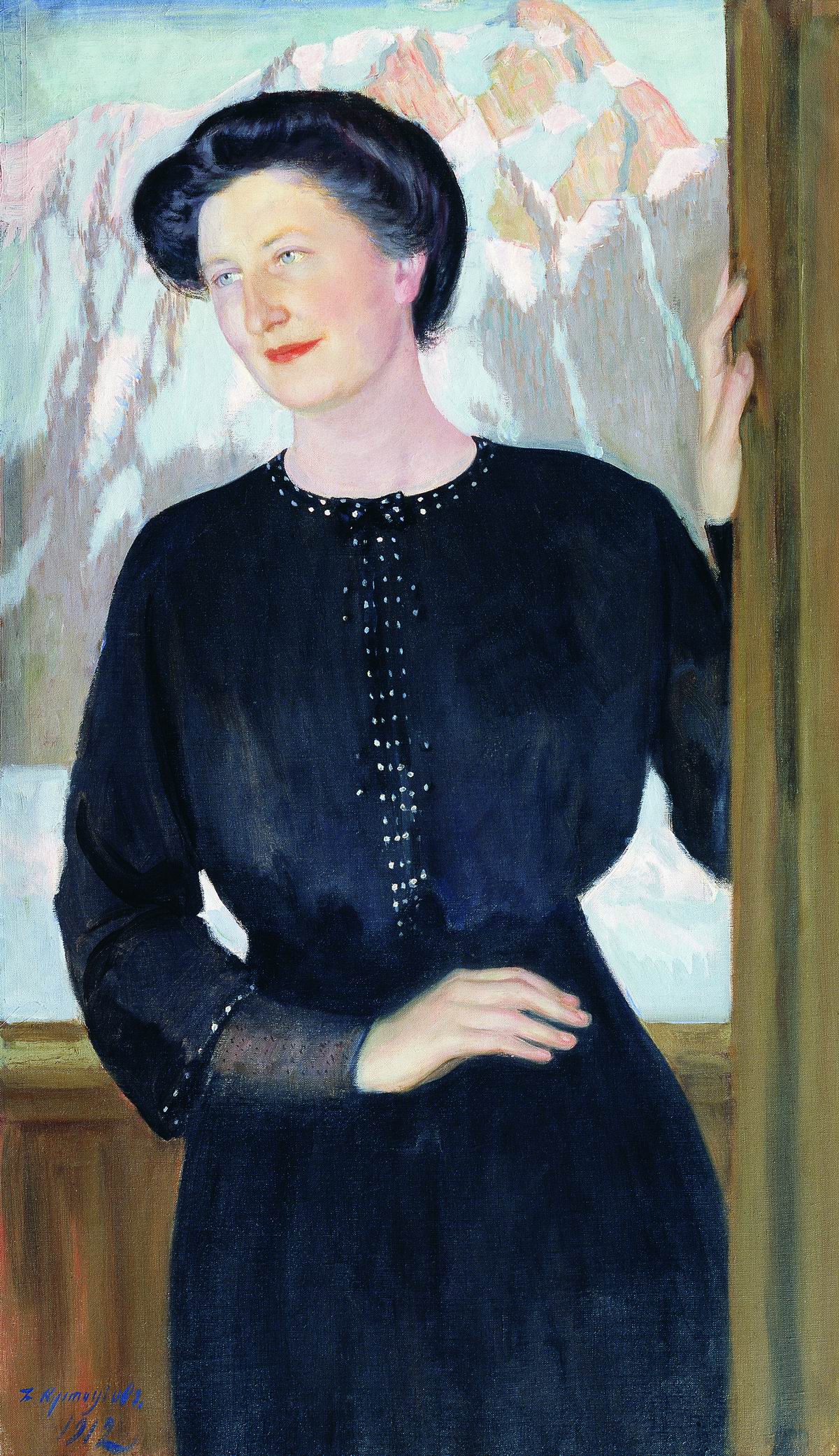 Кустодиев Б.. Портрет Наталии Илларионовны Зеленской. 1912