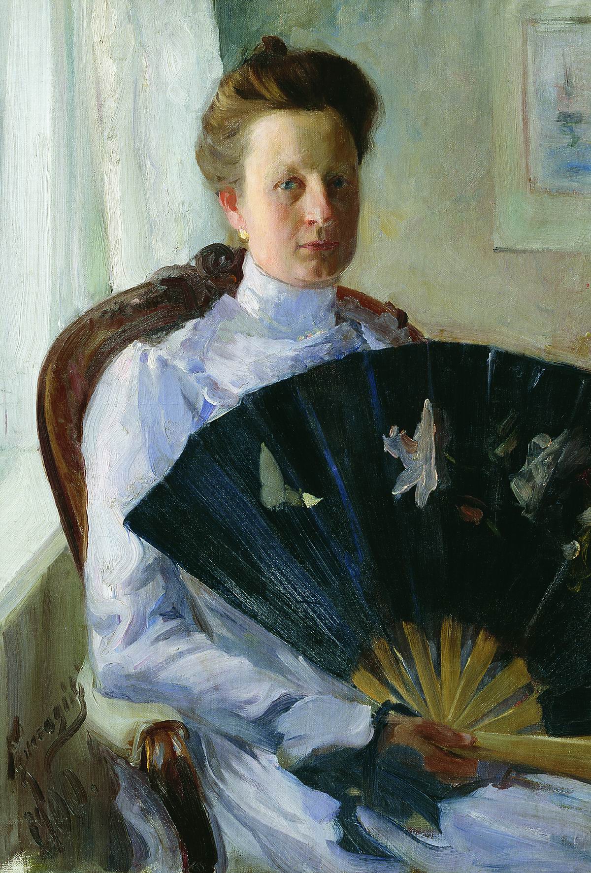 Кустодиев Б.. Портрет А.Н.Протасовой. 1900