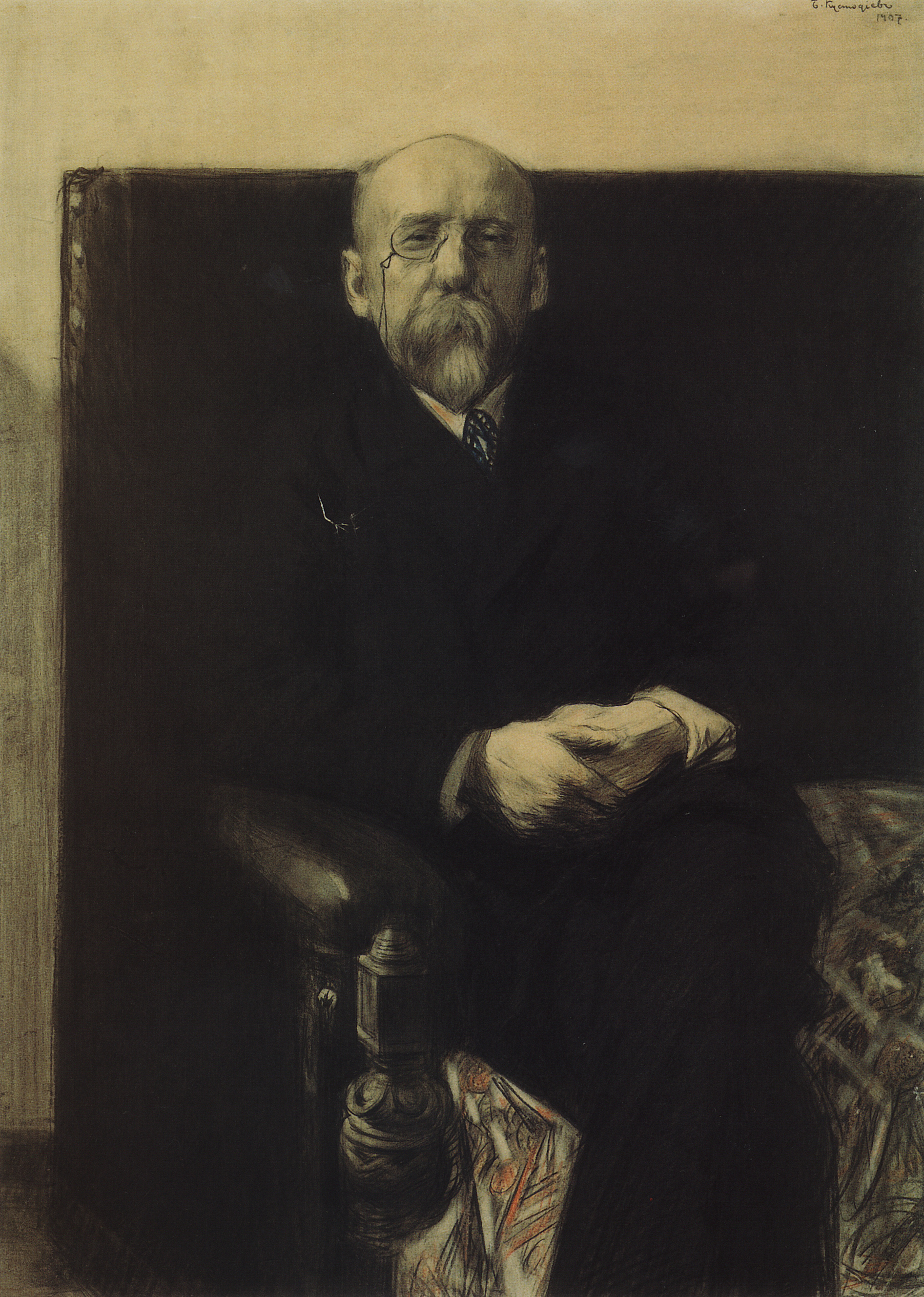 Кустодиев Б.. Портрет Ф.К.Сологуба. 1907