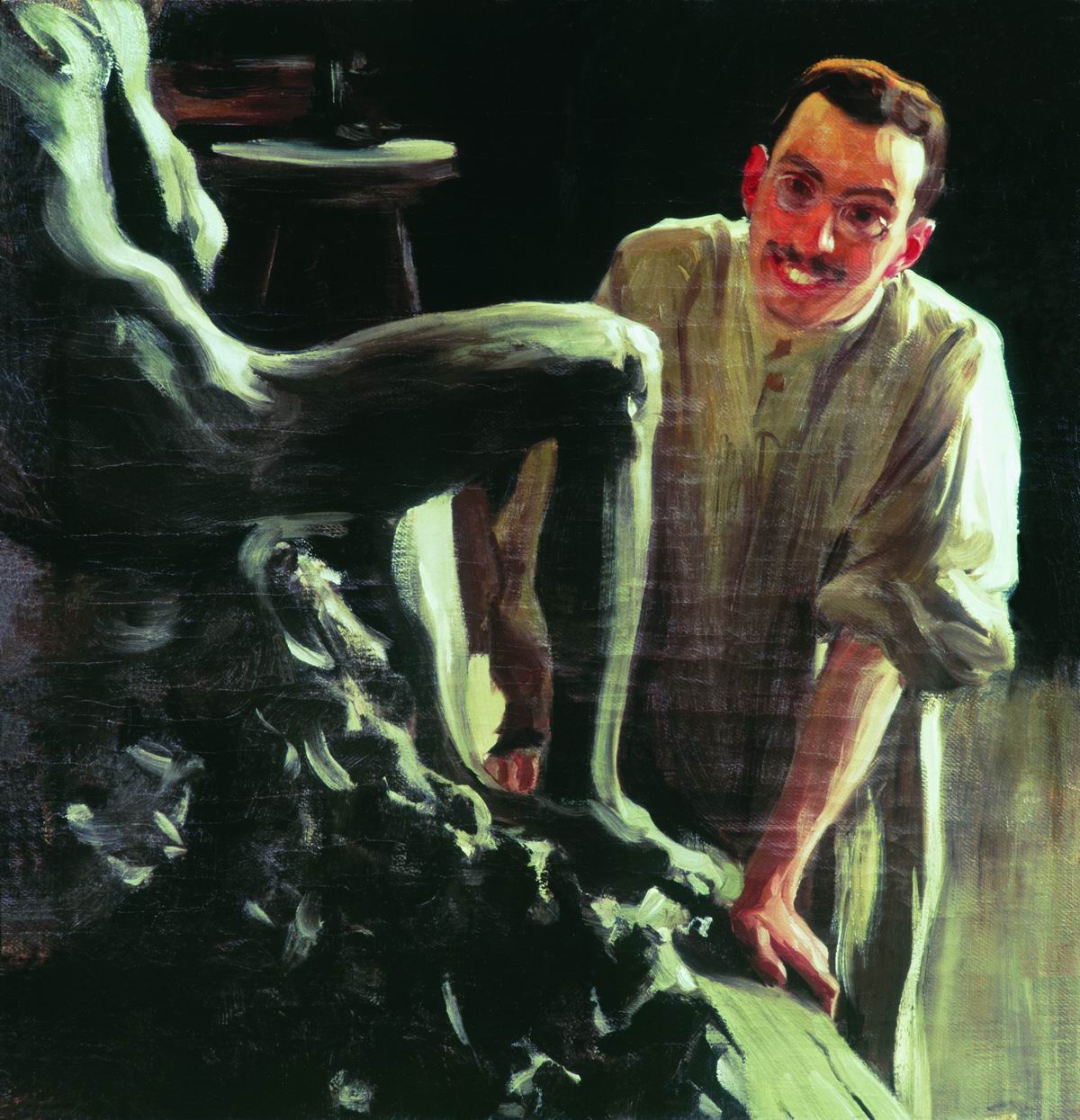 Кустодиев Б.. Портрет скульптора и живописца Д.С.Стеллецкого. 1901