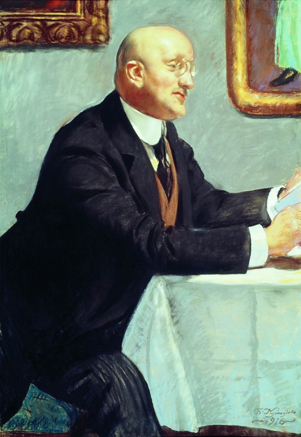 Кустодиев Б.. Портрет И.Э.Грабаря. 1916