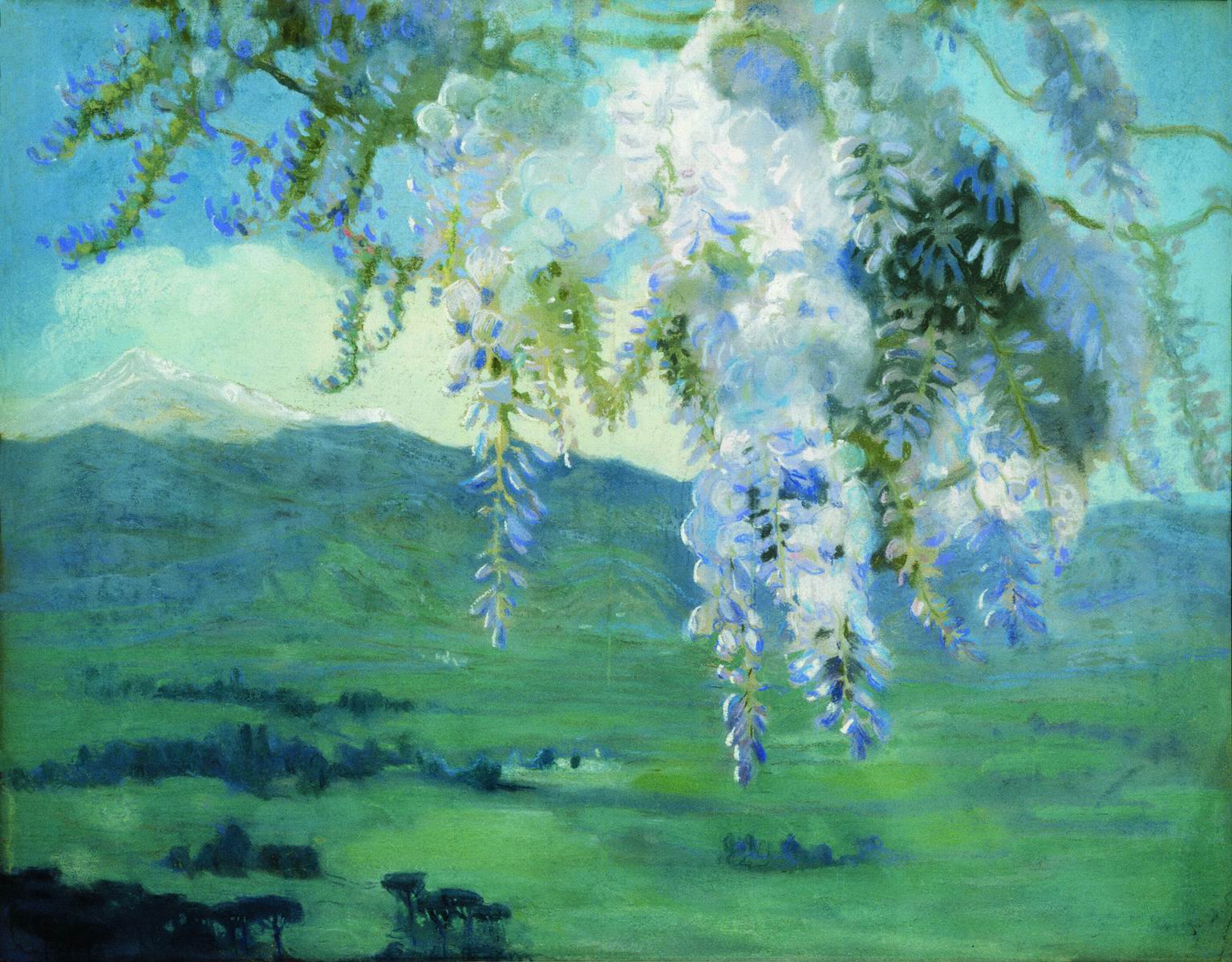 Кустодиев Б.. Цветущая глициния. 1912