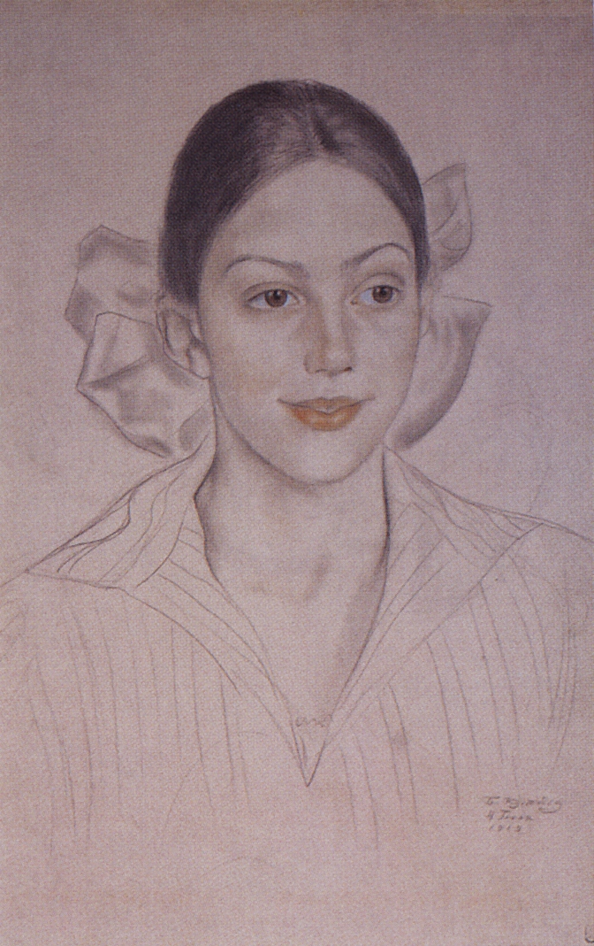 Кустодиев Б.. Портрет Н.А.Кузнецовой. 1919