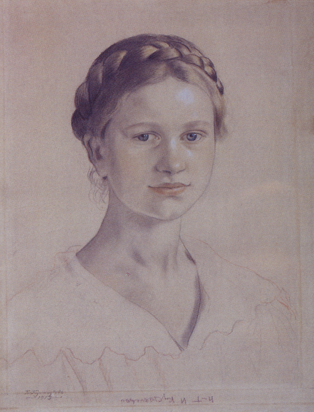 Кустодиев Б.. Портрет И.Б.Кустодиевой, дочери художника. 1919