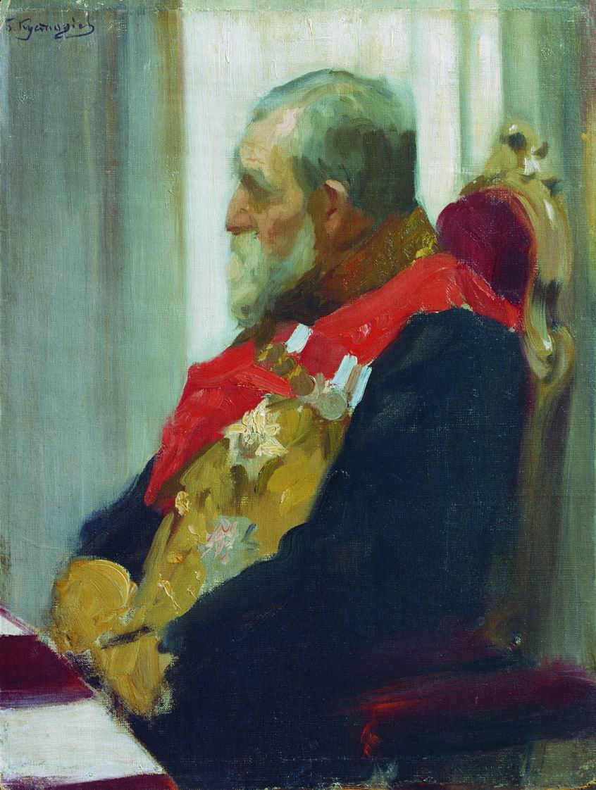 Кустодиев Б.. Портрет П.И.Саломона. 1902-1903