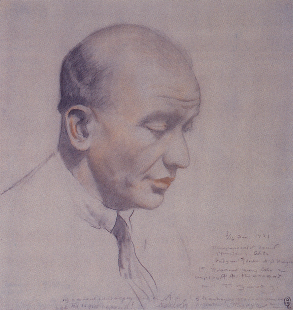 Кустодиев Б.. Портрет Ф.Ф.Нотгафта. 1921