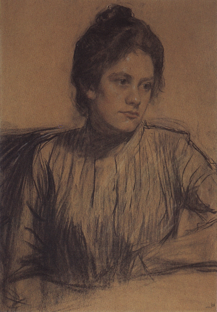 Кустодиев Б.. Портрет Ю.Е.Прошинской. 1901