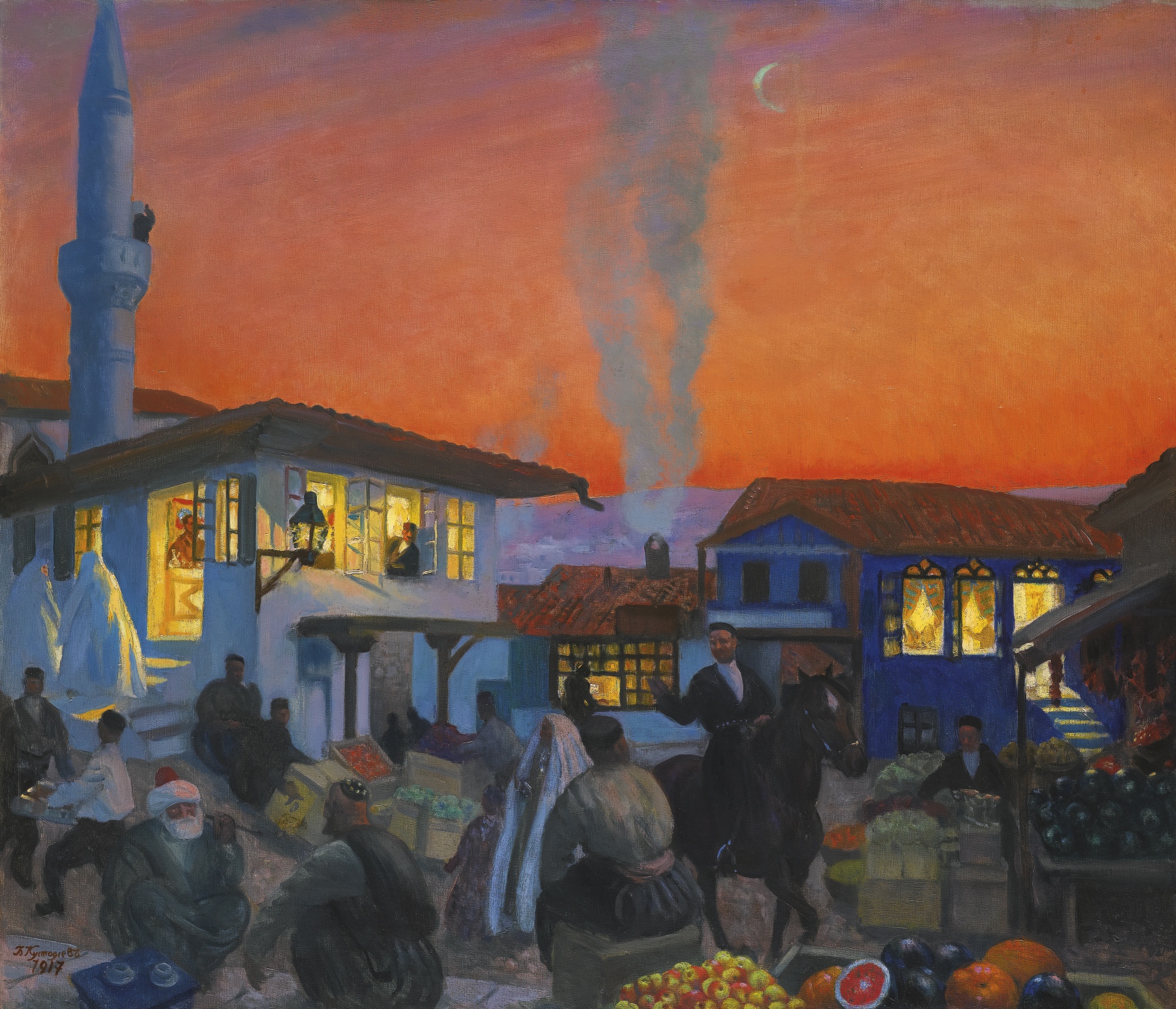 Кустодиев Б.. Бахчисарай. 1917
