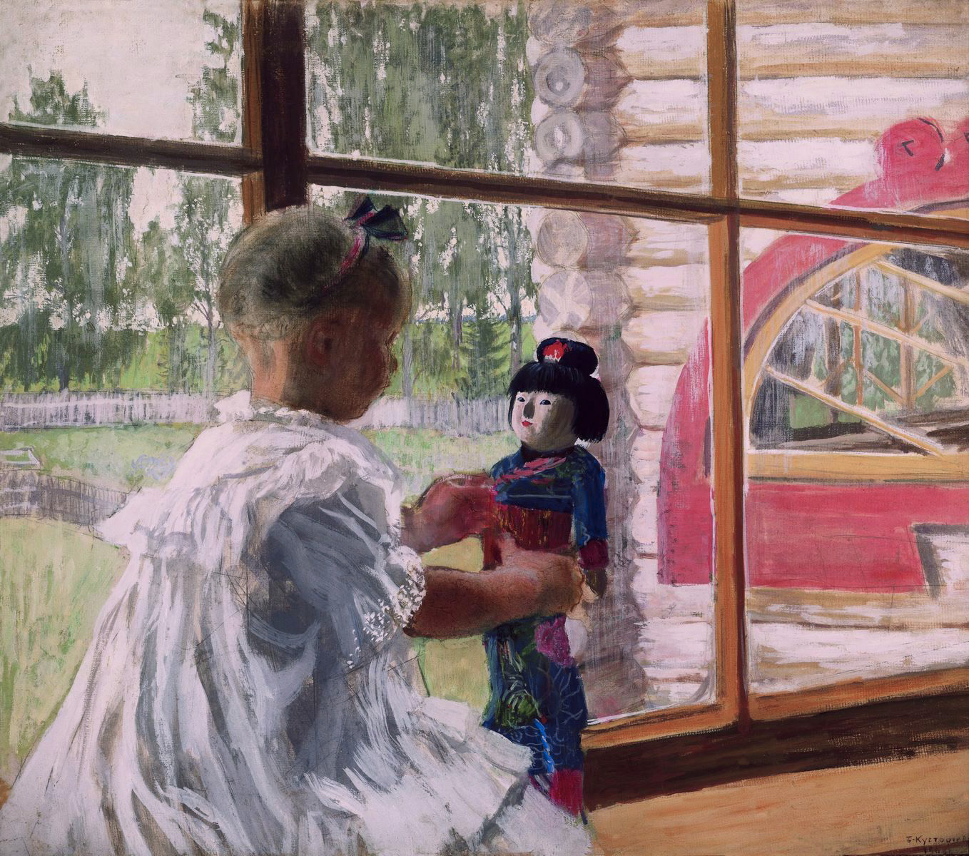 Кустодиев Б.. Японская кукла. 1908