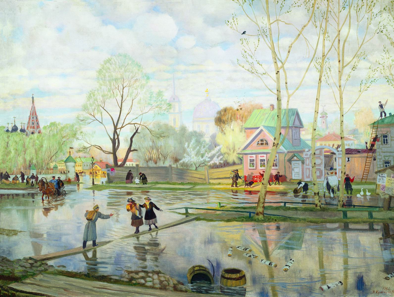 Кустодиев Б.. Весна. 1921