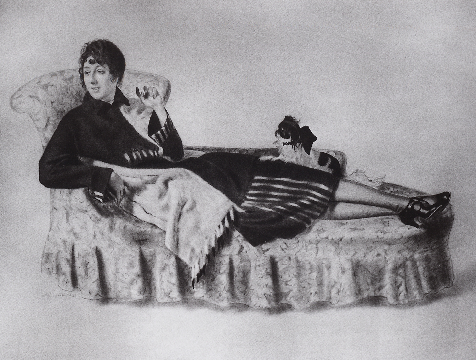 Кустодиев Б.. Портрет Марии Николаевны Рязанцевой. 1922