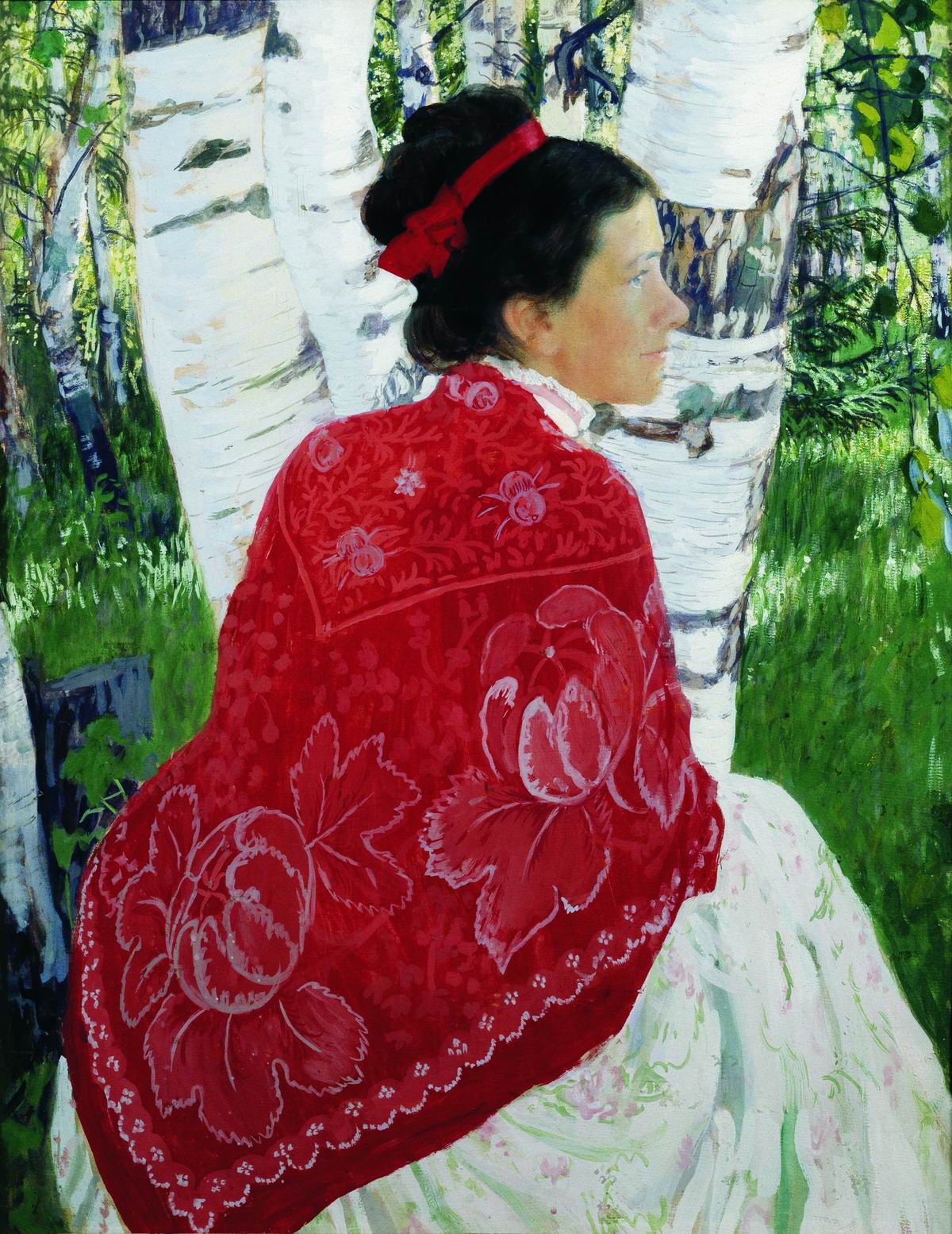 Кустодиев Б.. Портрет жены художника. 1909