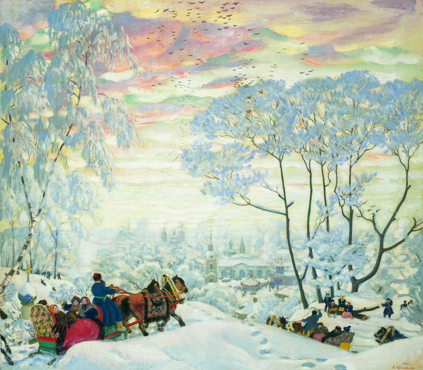 Кустодиев Б.. Зима. 1916