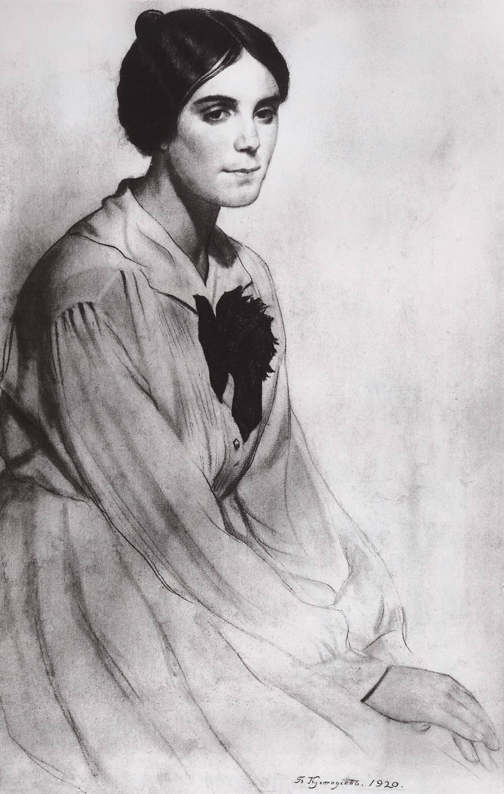 Кустодиев Б.. Женский портрет. 1920
