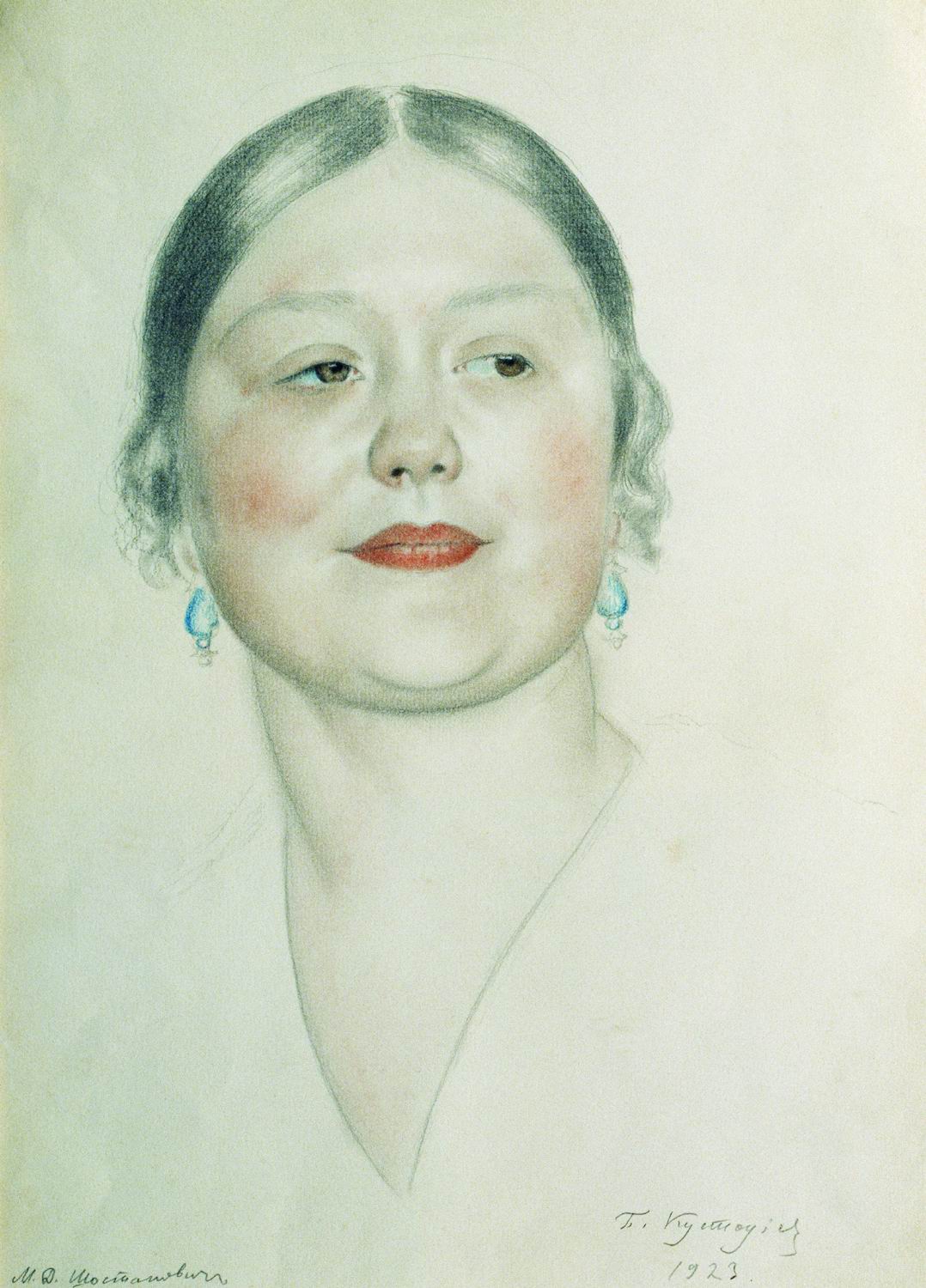 Кустодиев Б.. Портрет М.Д.Шостакович. 1923