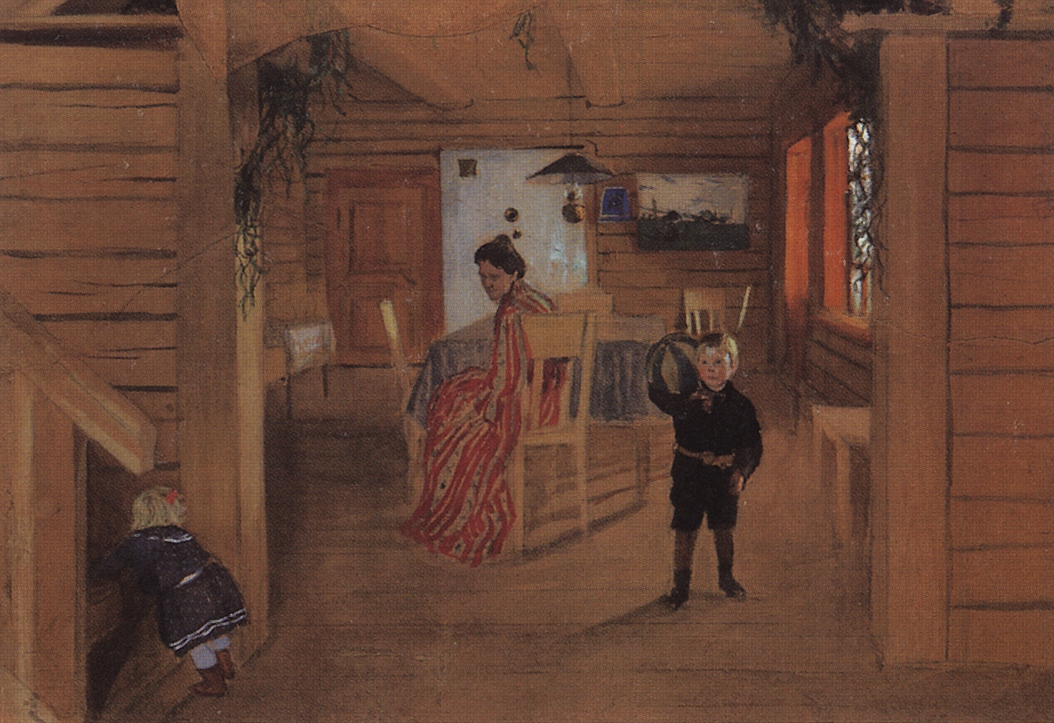 Кустодиев Б.. В комнатах. 1906