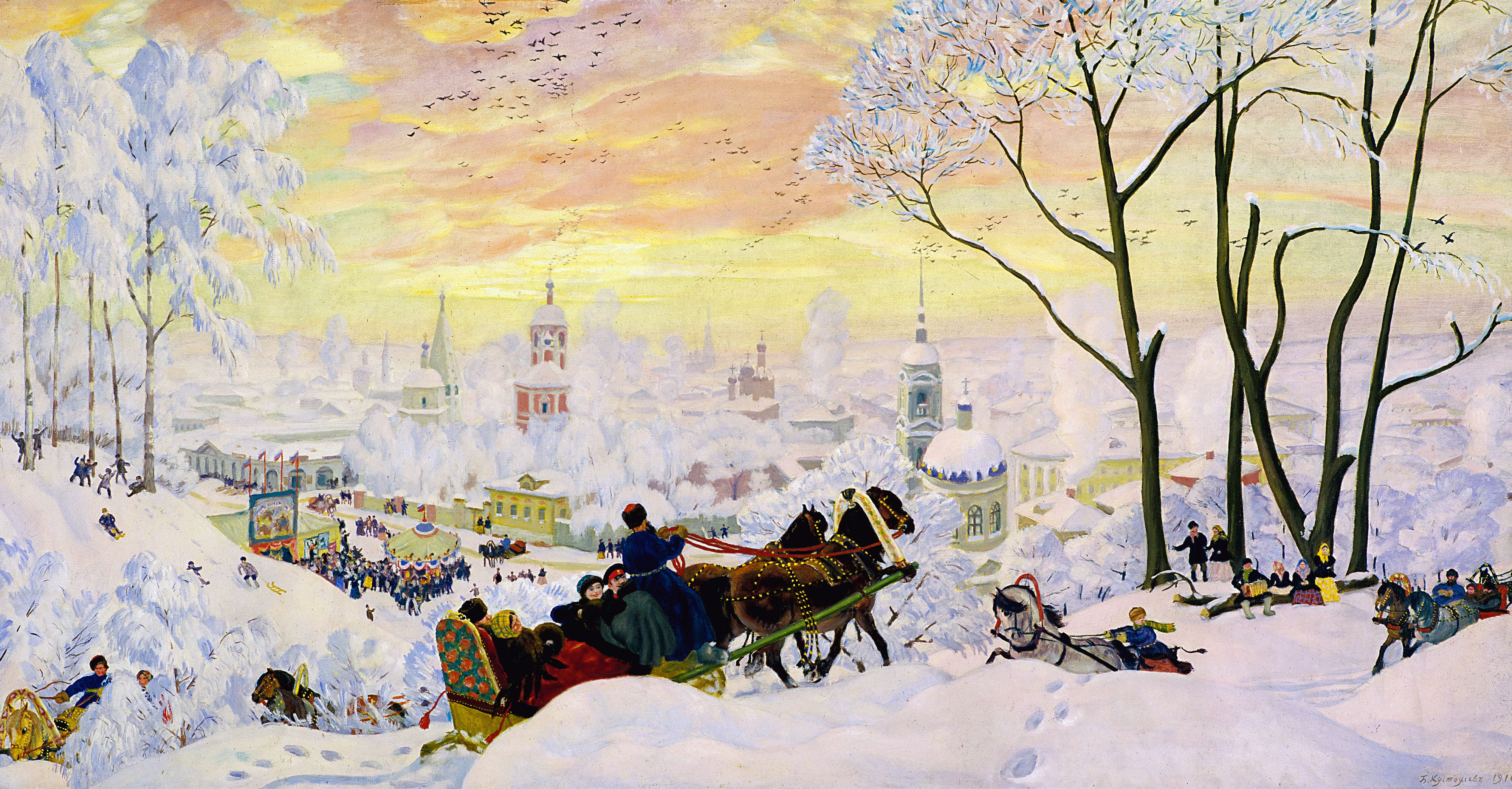 Кустодиев Б.. Масленица. 1916