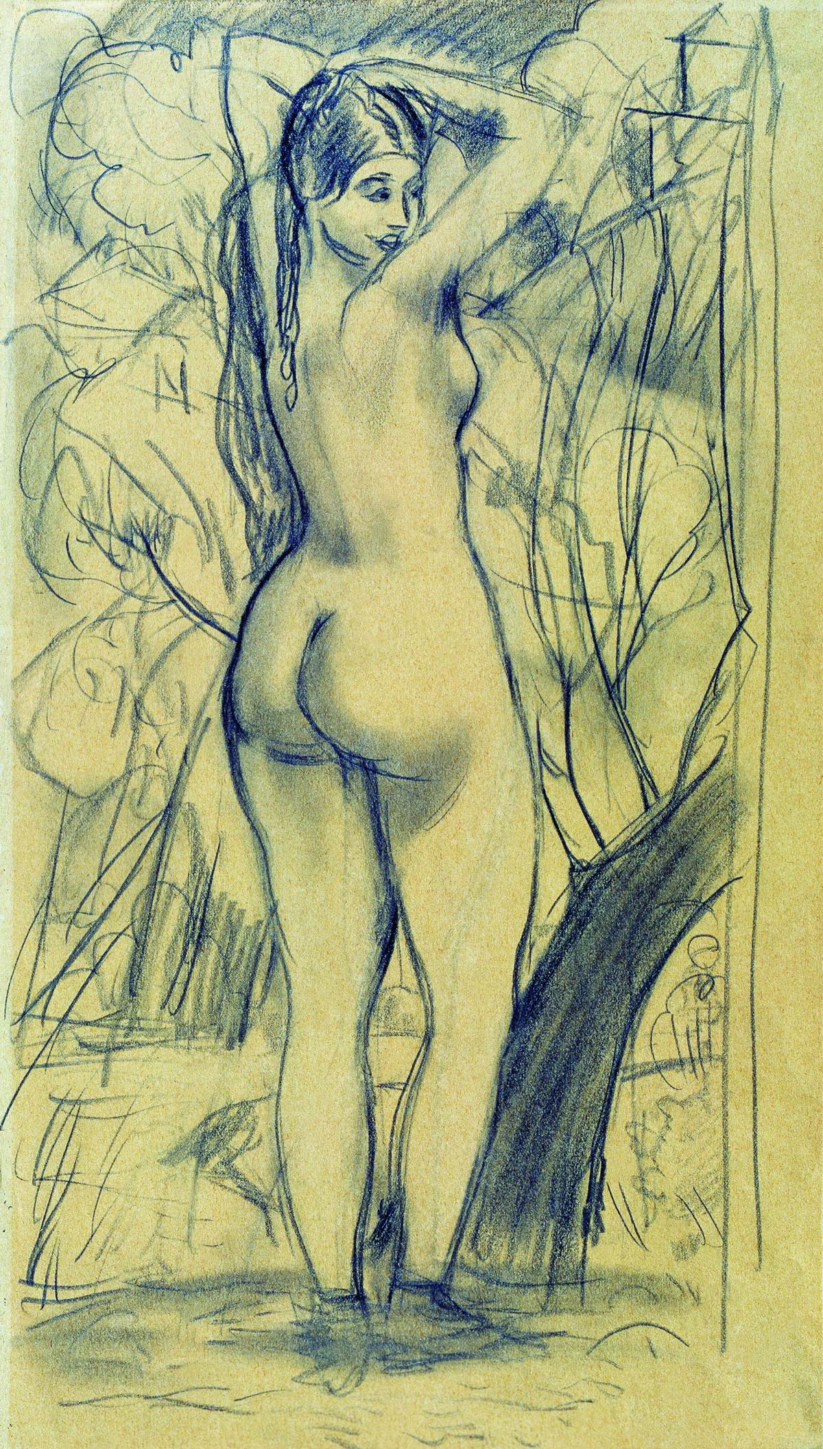 Кустодиев Б.. Венера. 1920