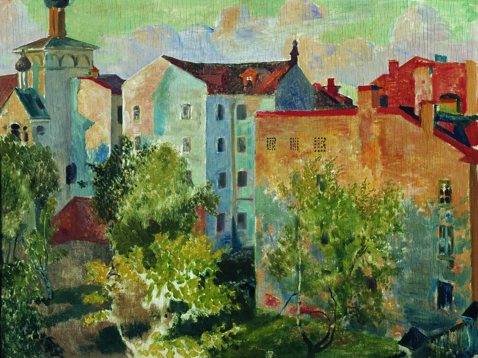 Кустодиев Б.. Вид из окна. До 1926