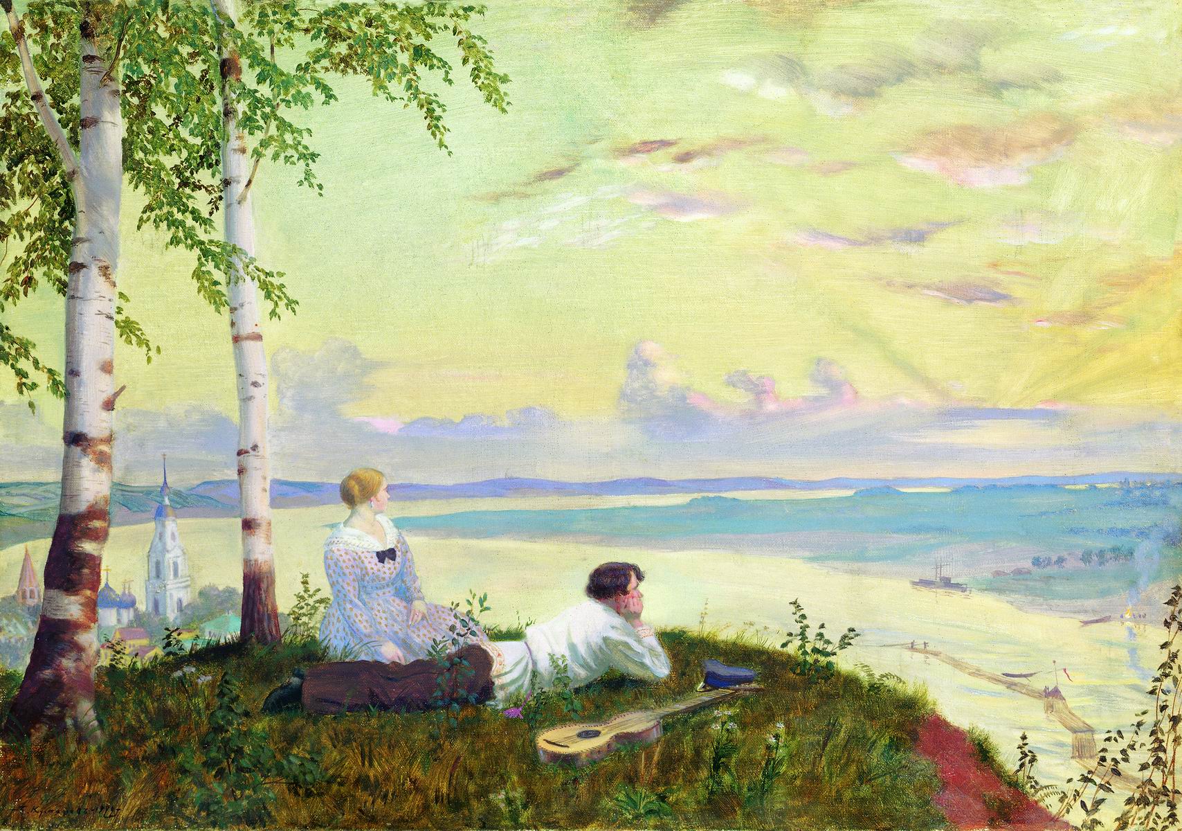 Кустодиев Б.. На Волге. 1922