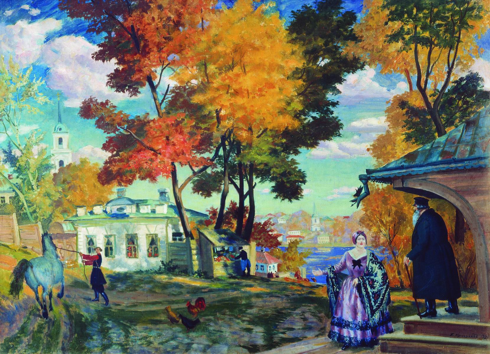 Кустодиев Б.. Осень. 1924