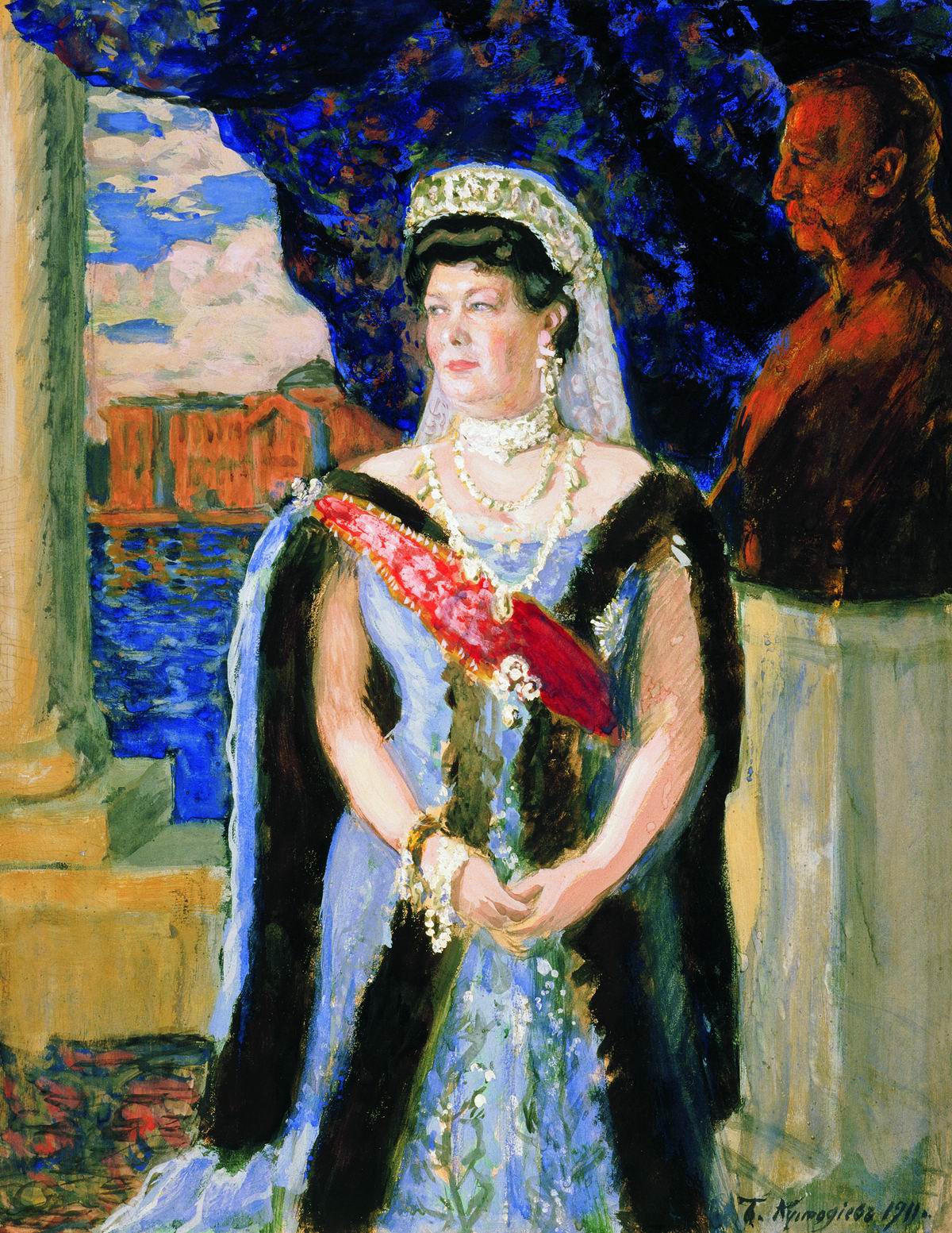 Кустодиев Б.. Портрет великой княгини Марии Павловны. 1911