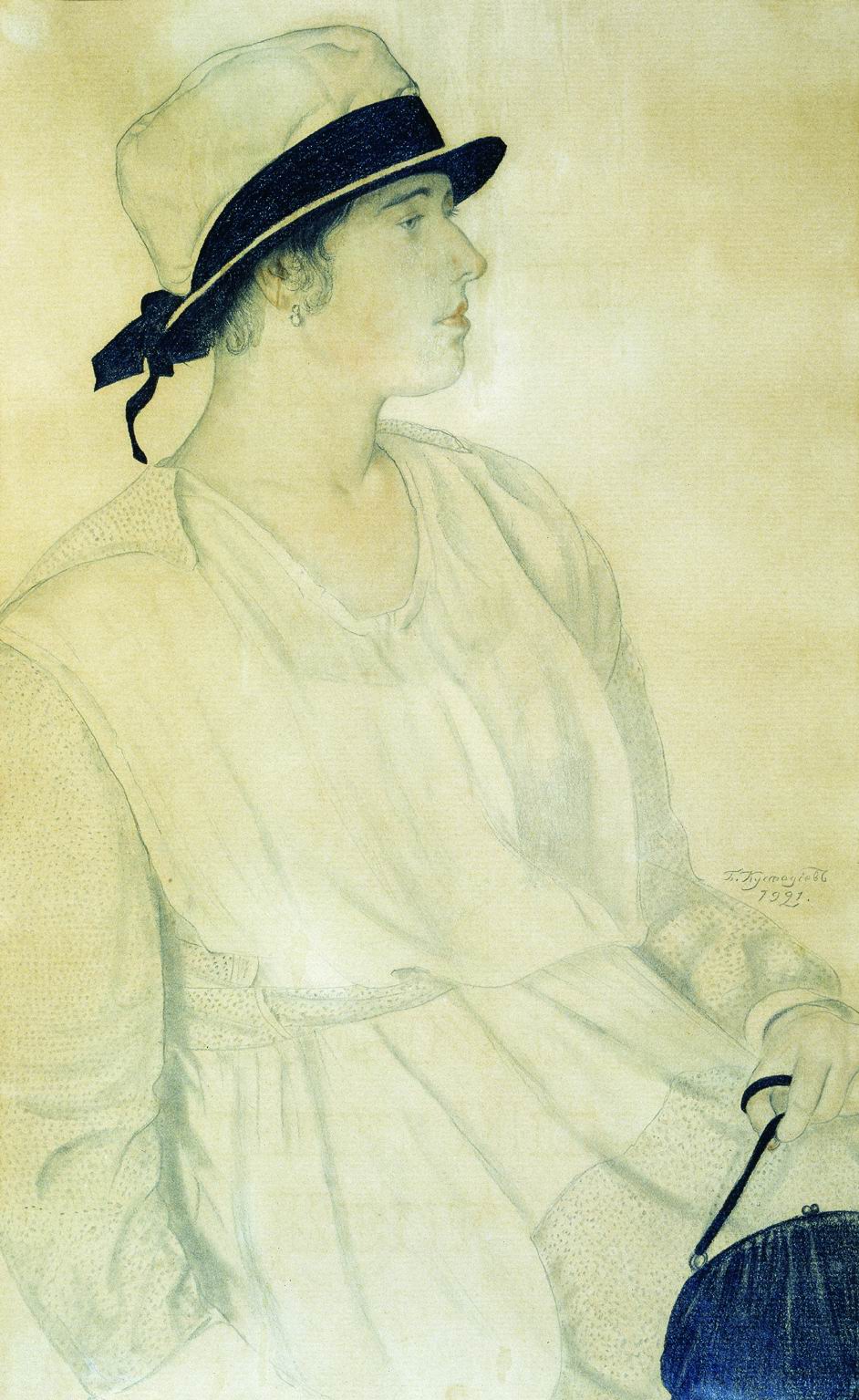 Кустодиев Б.. Портрет Шишановской. 1921