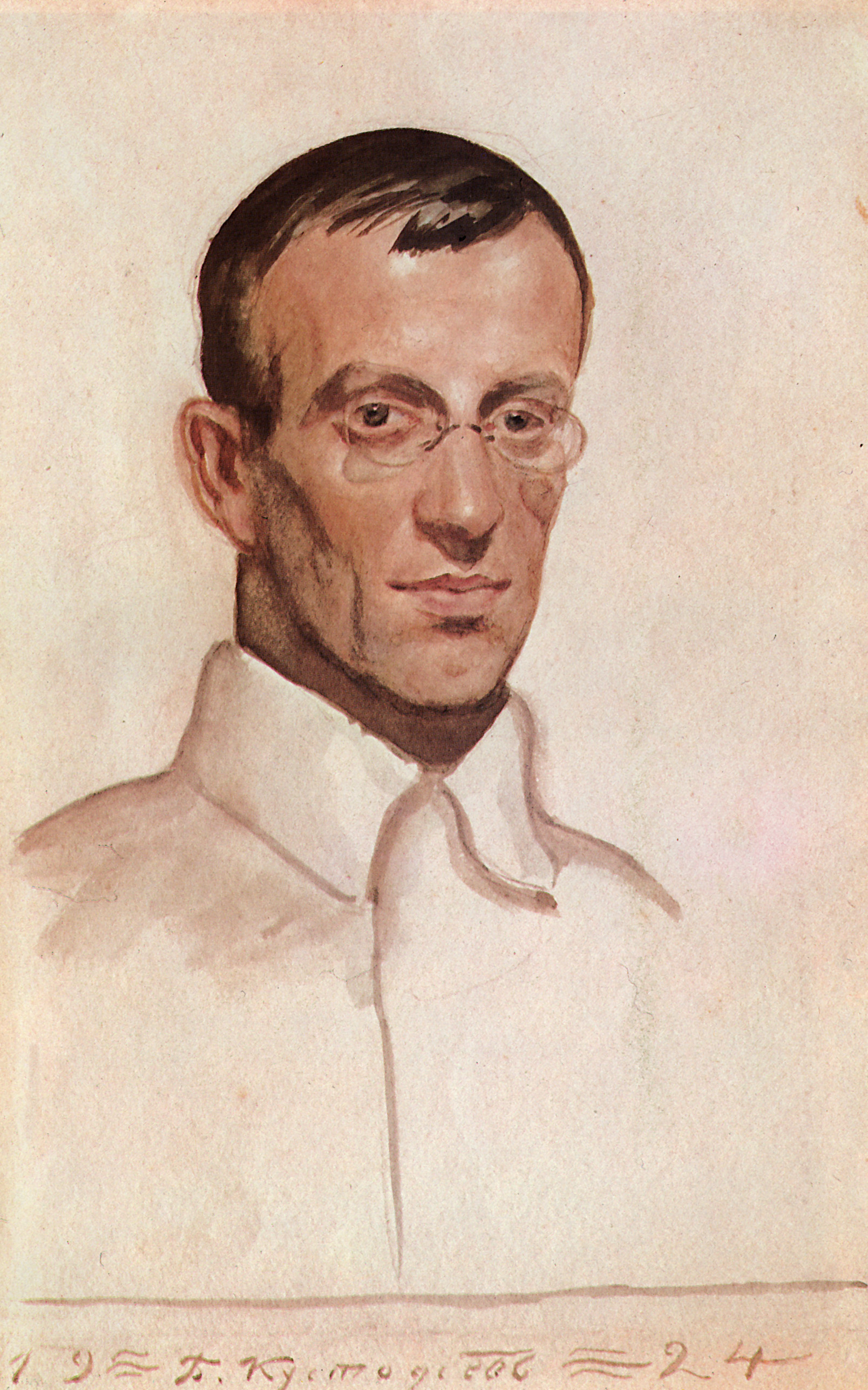 Кустодиев Б.. Портрет В.В.Воинова. 1924