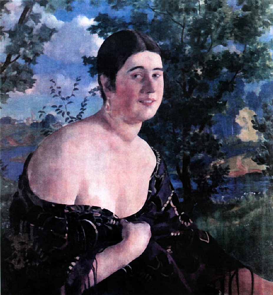 Кустодиев Б.. Портрет О.И.Шимановской. 1920