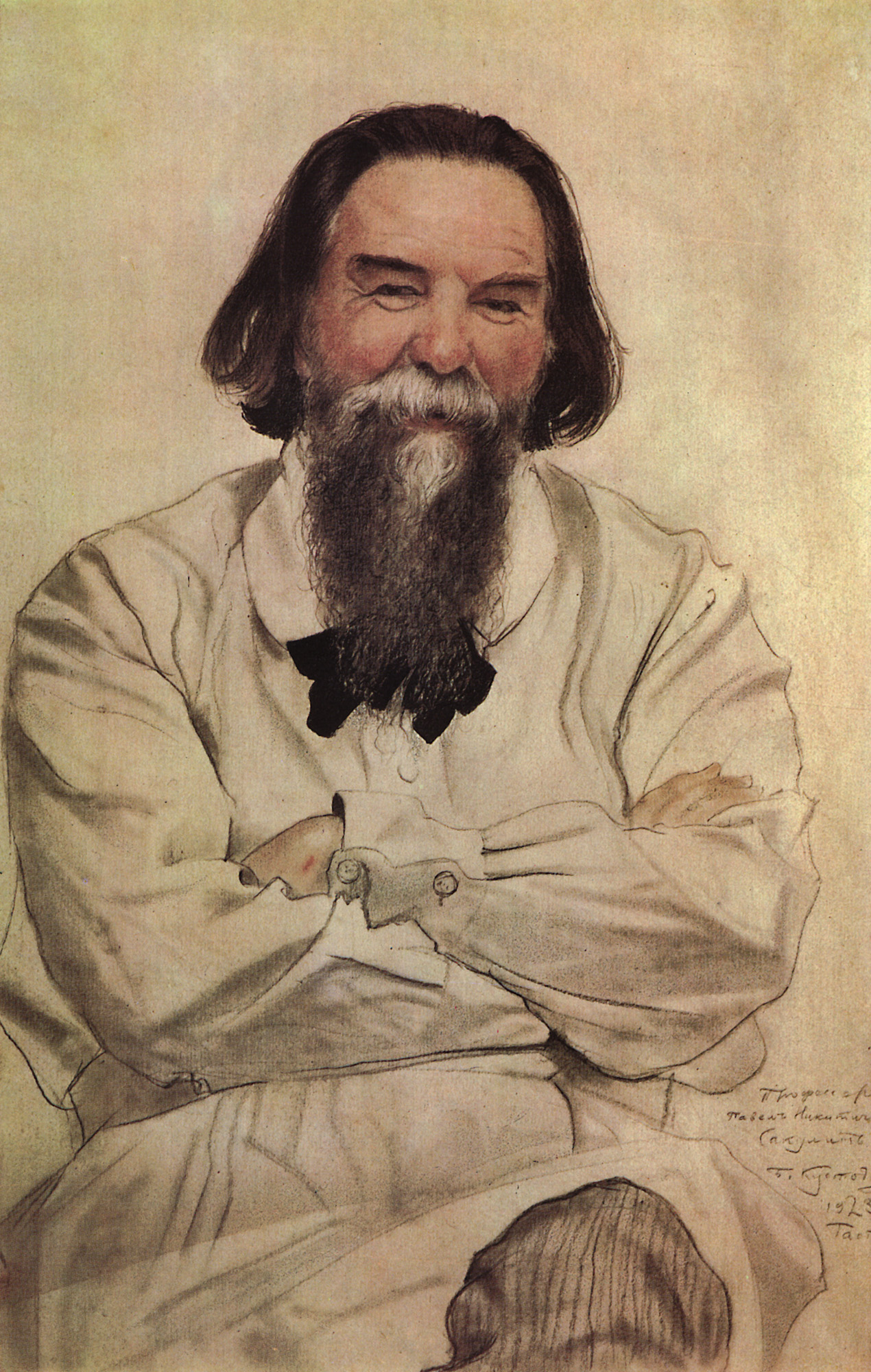 Кустодиев Б.. Портрет П.Н.Сакулина. 1923