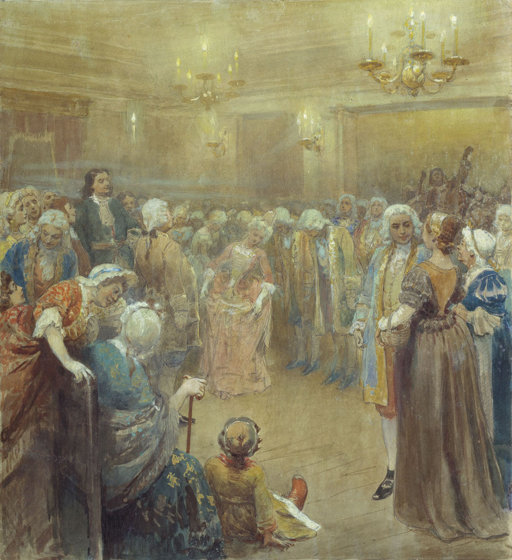 Лебедев К.. Ассамблея при дворе Петра I