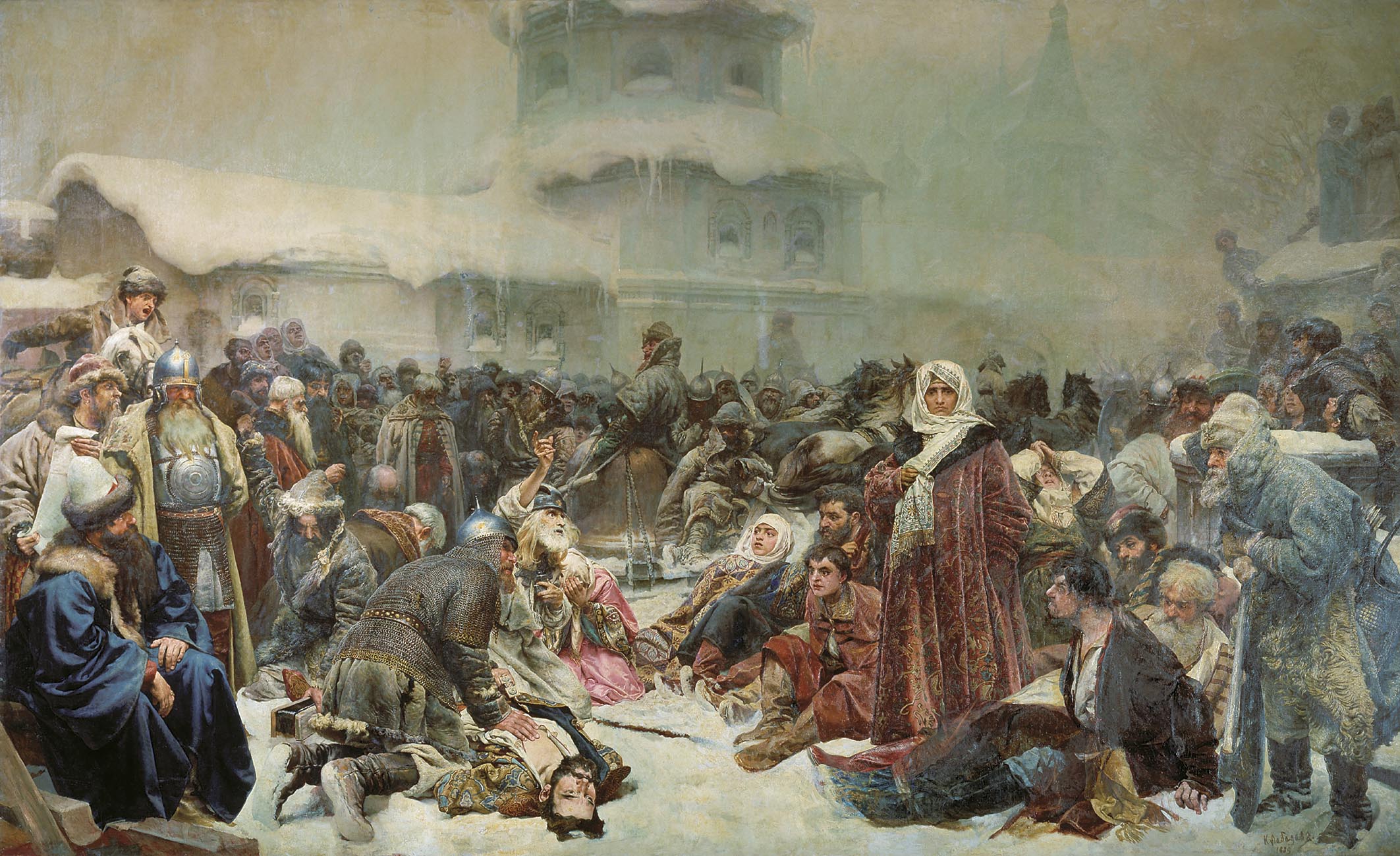 Лебедев К.. Марфа Посадница. Уничтожение новгородского веча. 1889