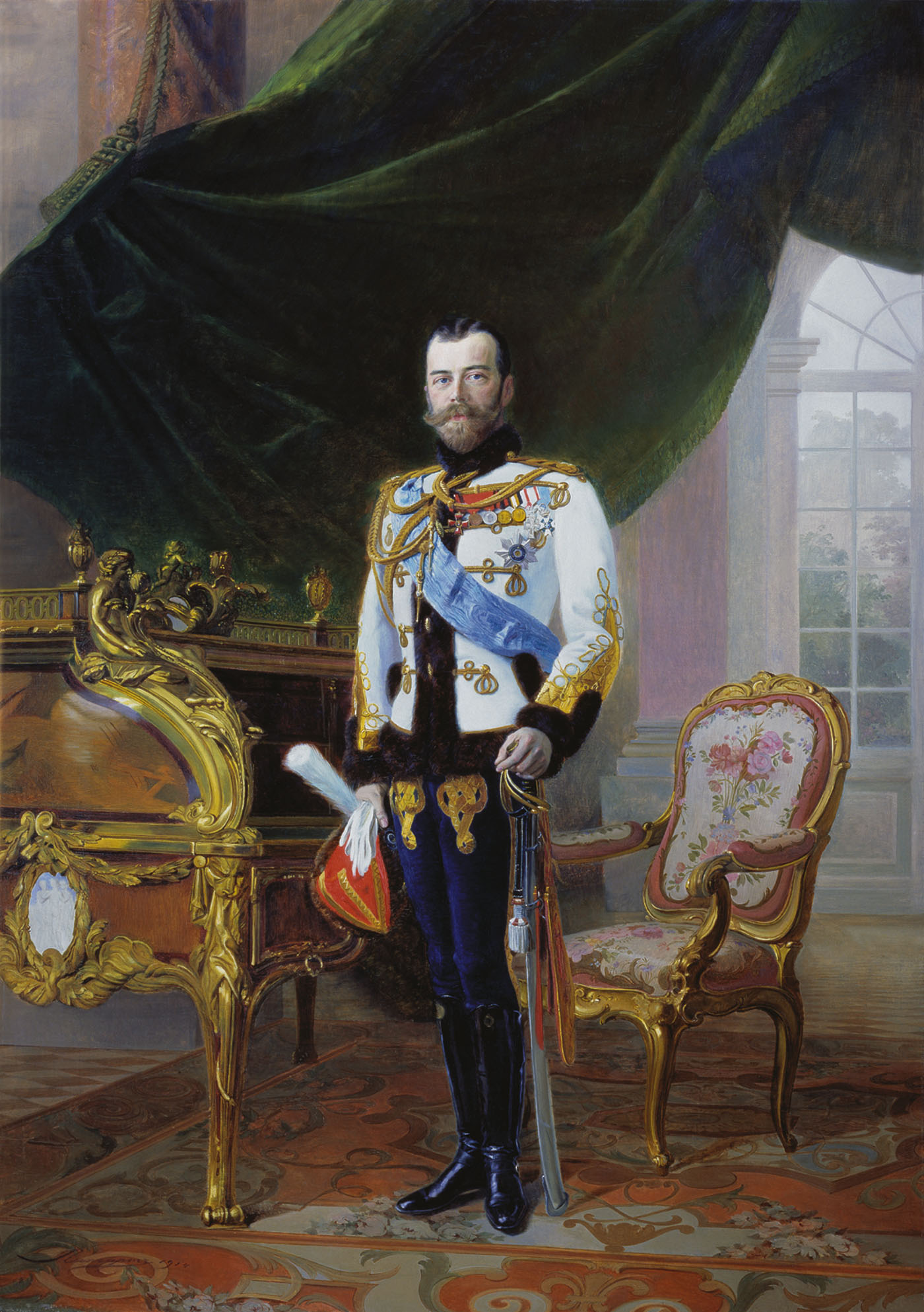 Липгарт. Портрет императора Николая II. 1914