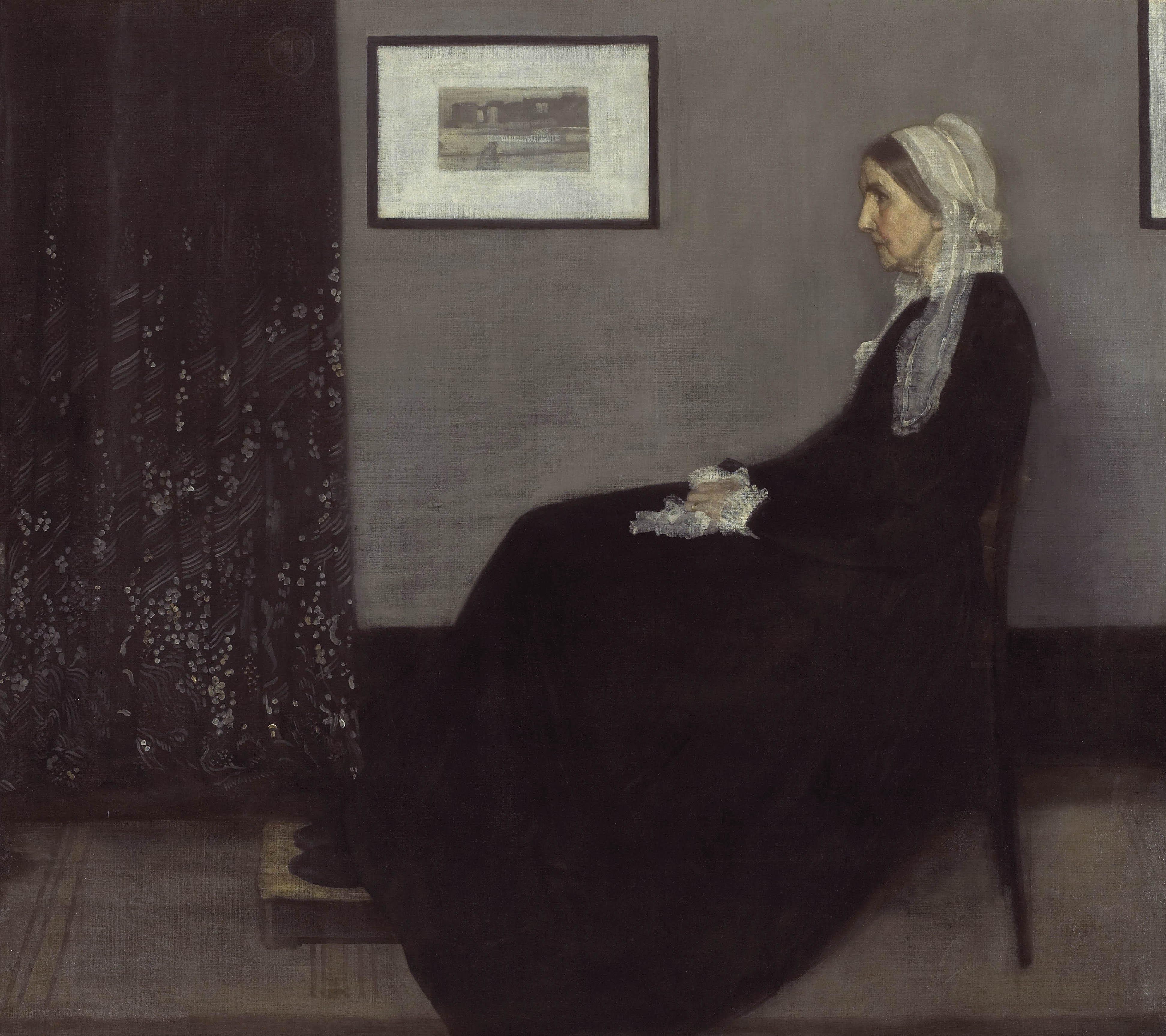 Уистлер. Композиция в сером и черном №1. Портрет матери художника. 1871