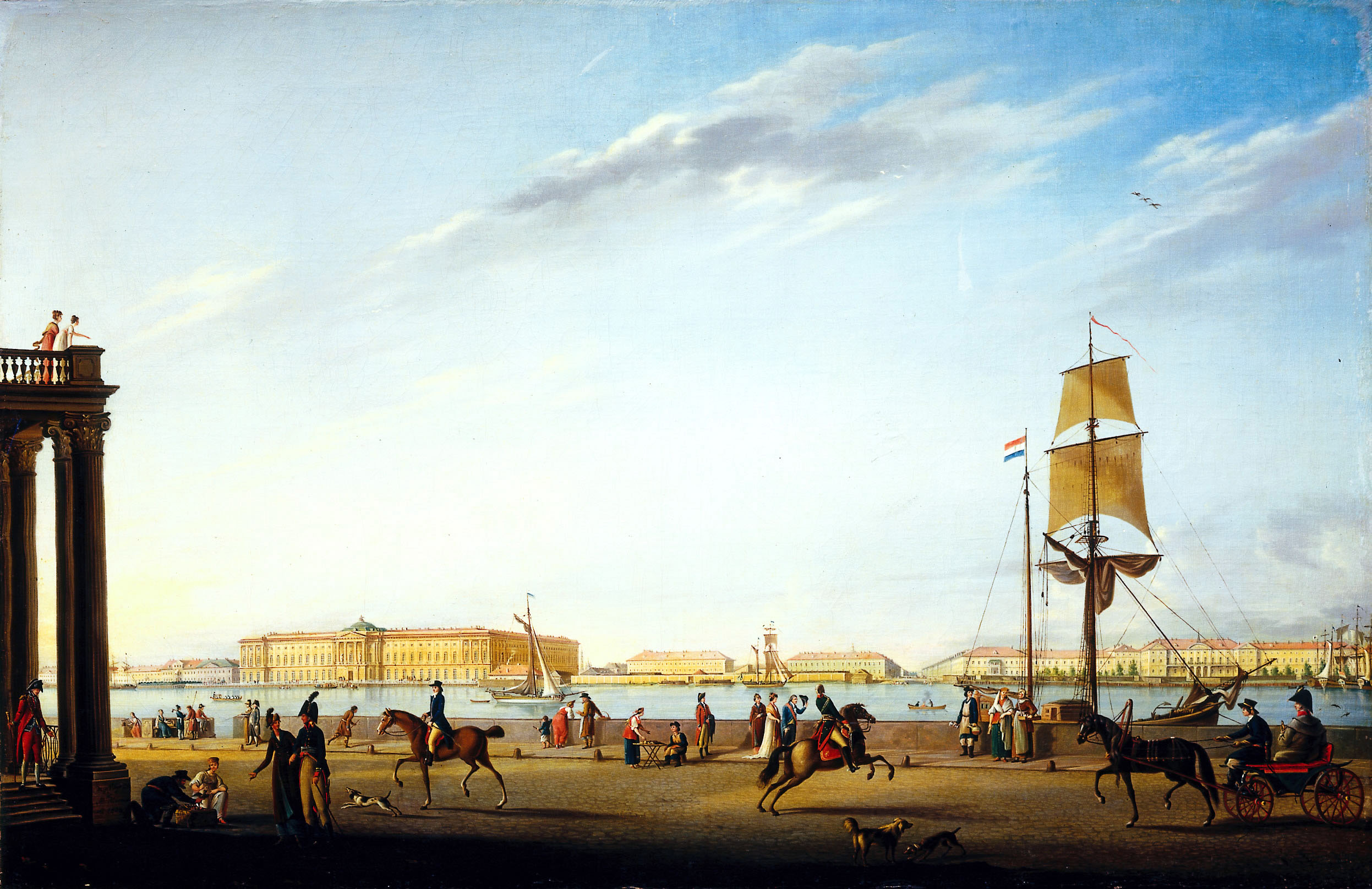 Майр. Вид на Академию художеств и Кадетский корпус. 1802