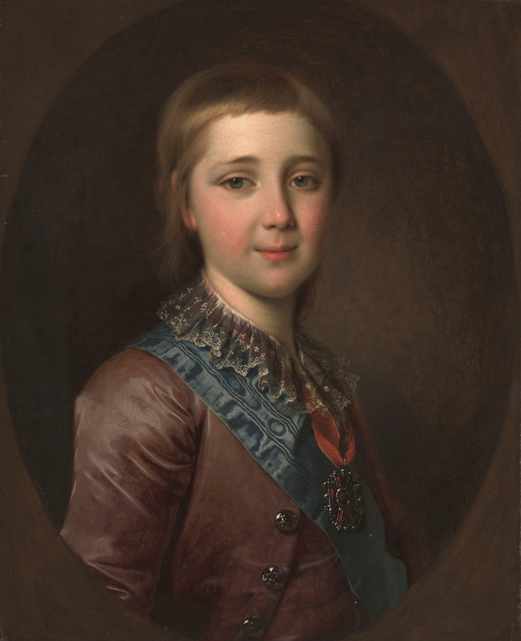 Левицкий Д.. Портрет великого князя Александра Павловича в детстве. 1787