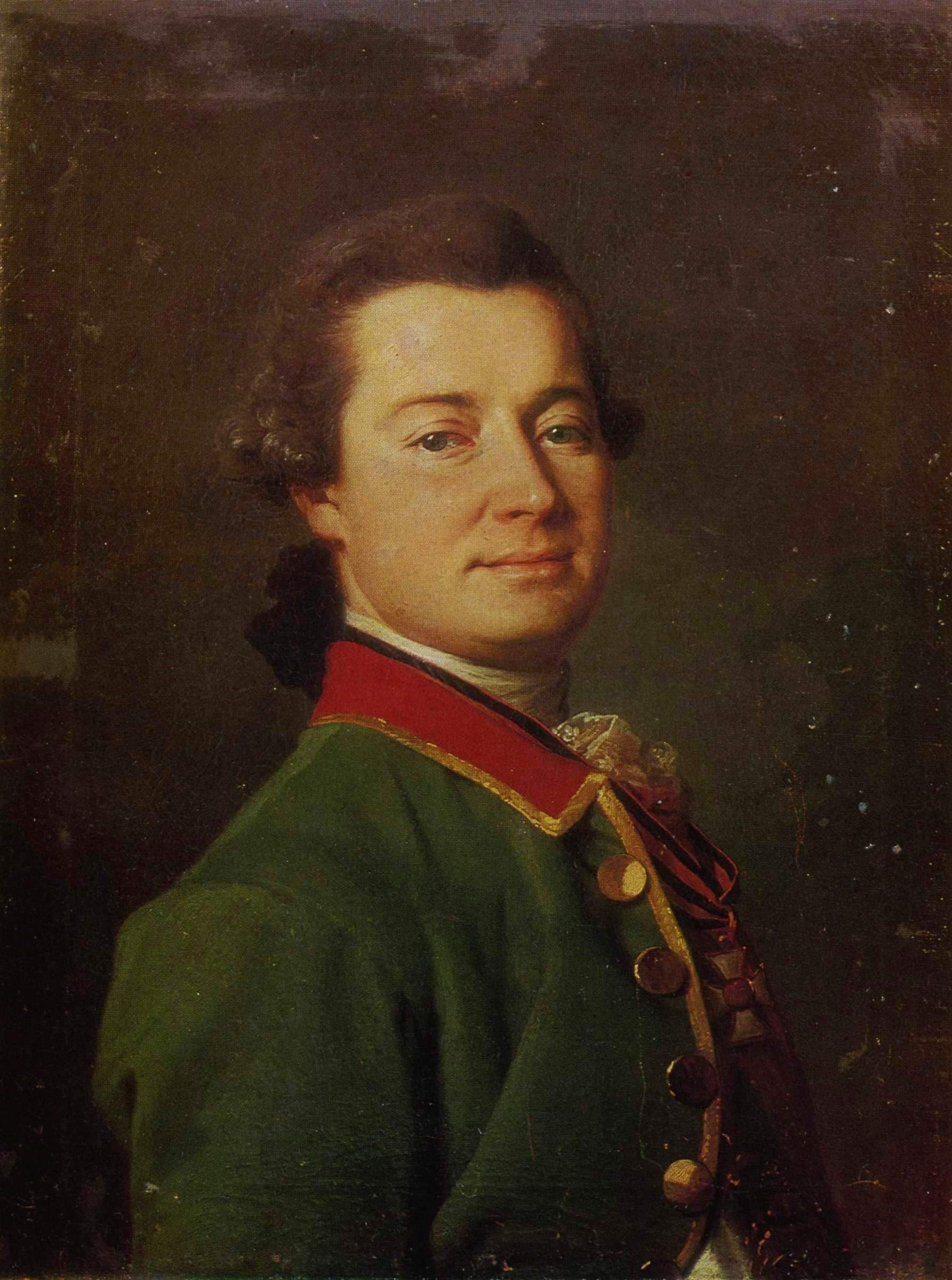 Левицкий Д.. Портрет полковника Е.И. Пальменбаха. 1792-1794