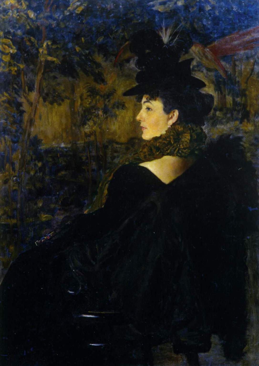 Неизвестный художник второй пол. XIX в.. Дама в чёрном. 1890-е