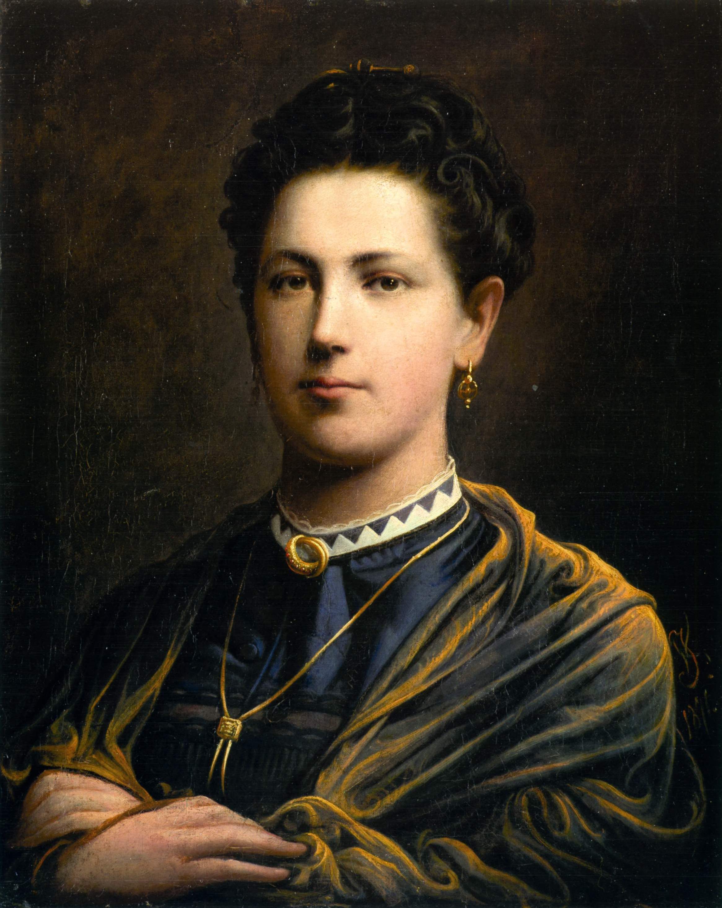 Неизвестный художник второй пол. XIX в.. Портрет Леси Бажанской. 1871