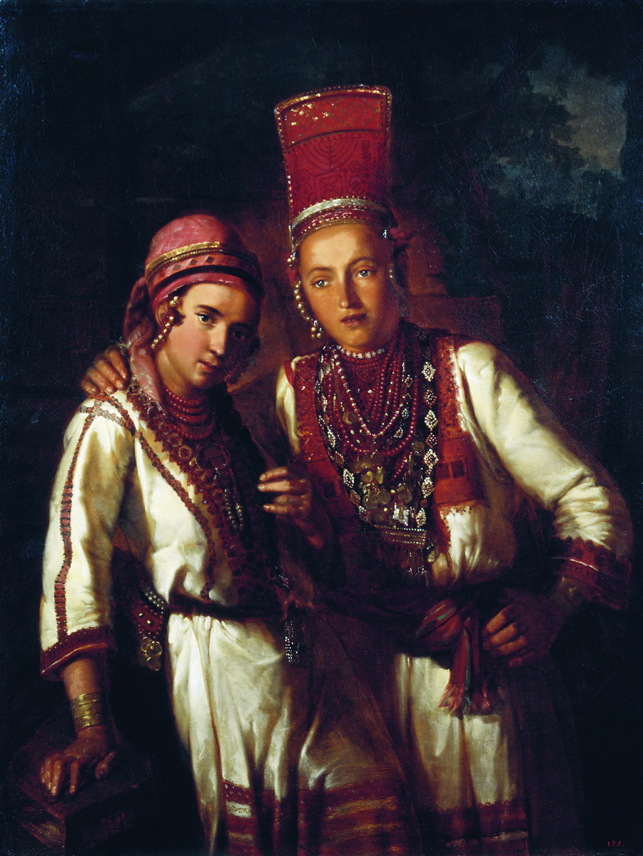 Макаров. Две молодые мордовки. 1842