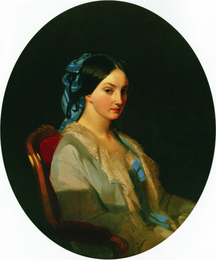 Макаров. Портрет молодой женщины. 1856