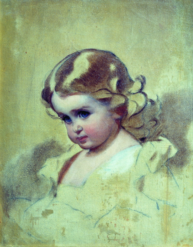 Макаров. Портрет Нюты (А.И. Лебедева, рожденная Макарова, дочь художника). 1860-е
