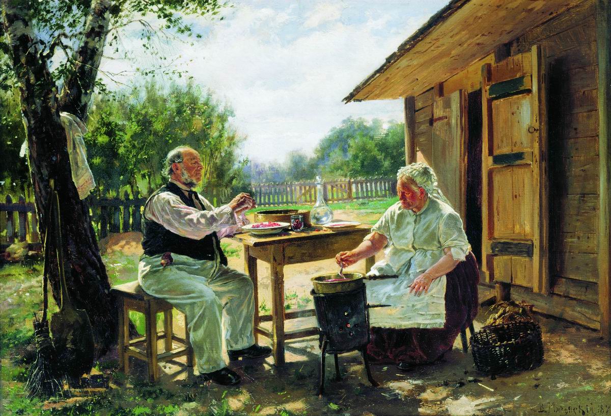 Маковский В.. Варят варенье. 1876