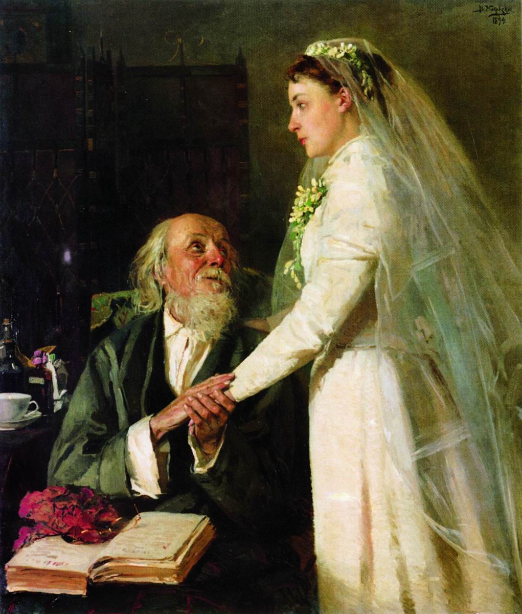 Маковский В.. К венцу (Прощание). 1894