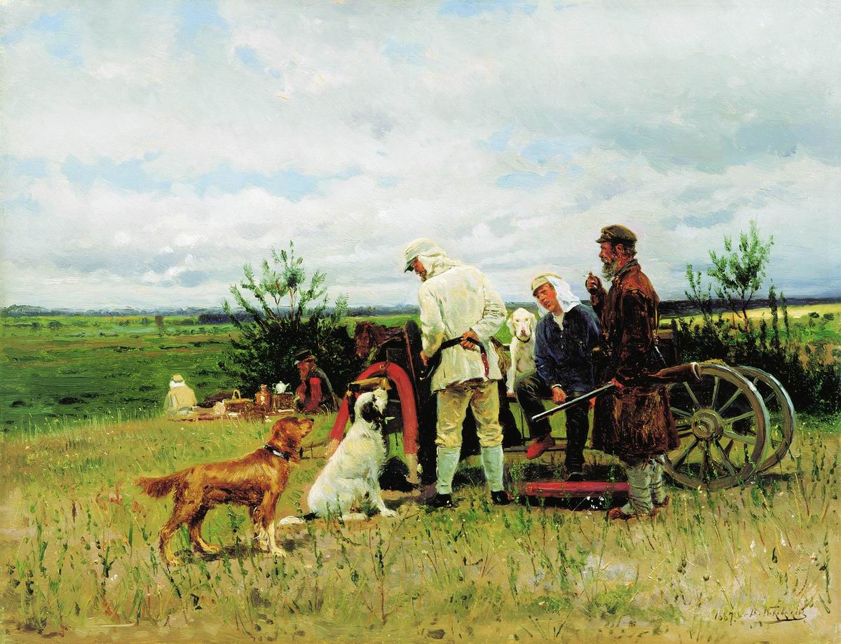 Маковский В.. Охотники на привале. 1887