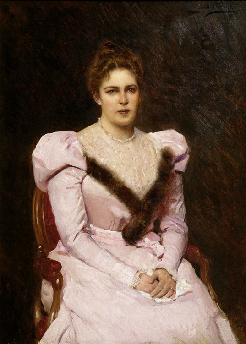 Маковский В.. Портрет Елены (?) Снегиревой. 1887