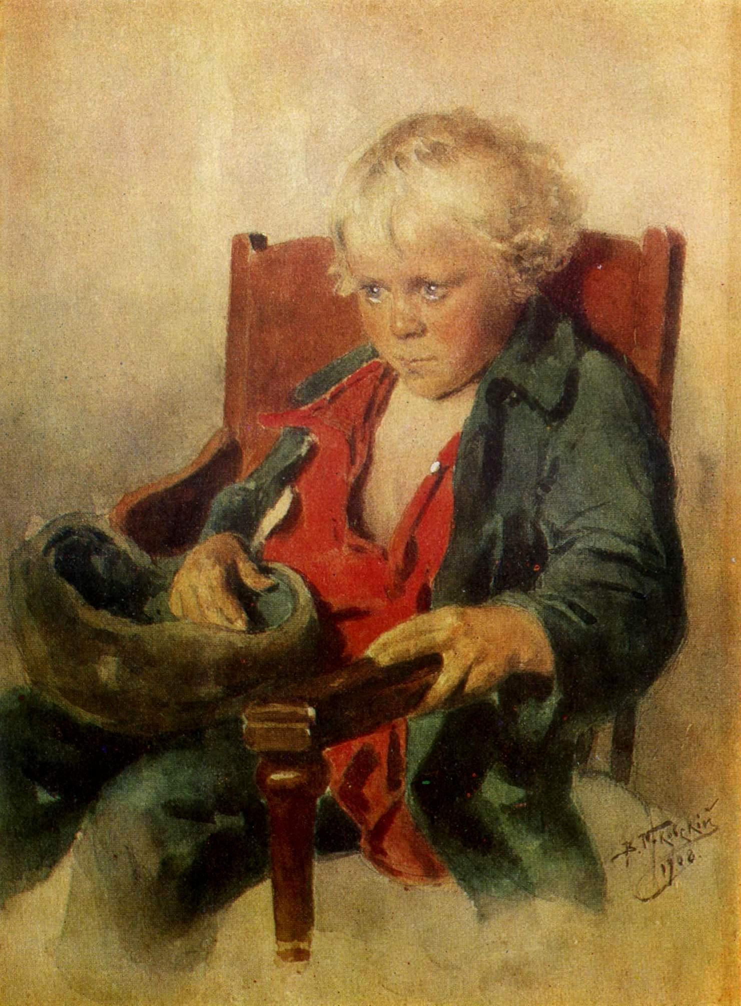 Маковский В.. Портрет мальчика. 1908  