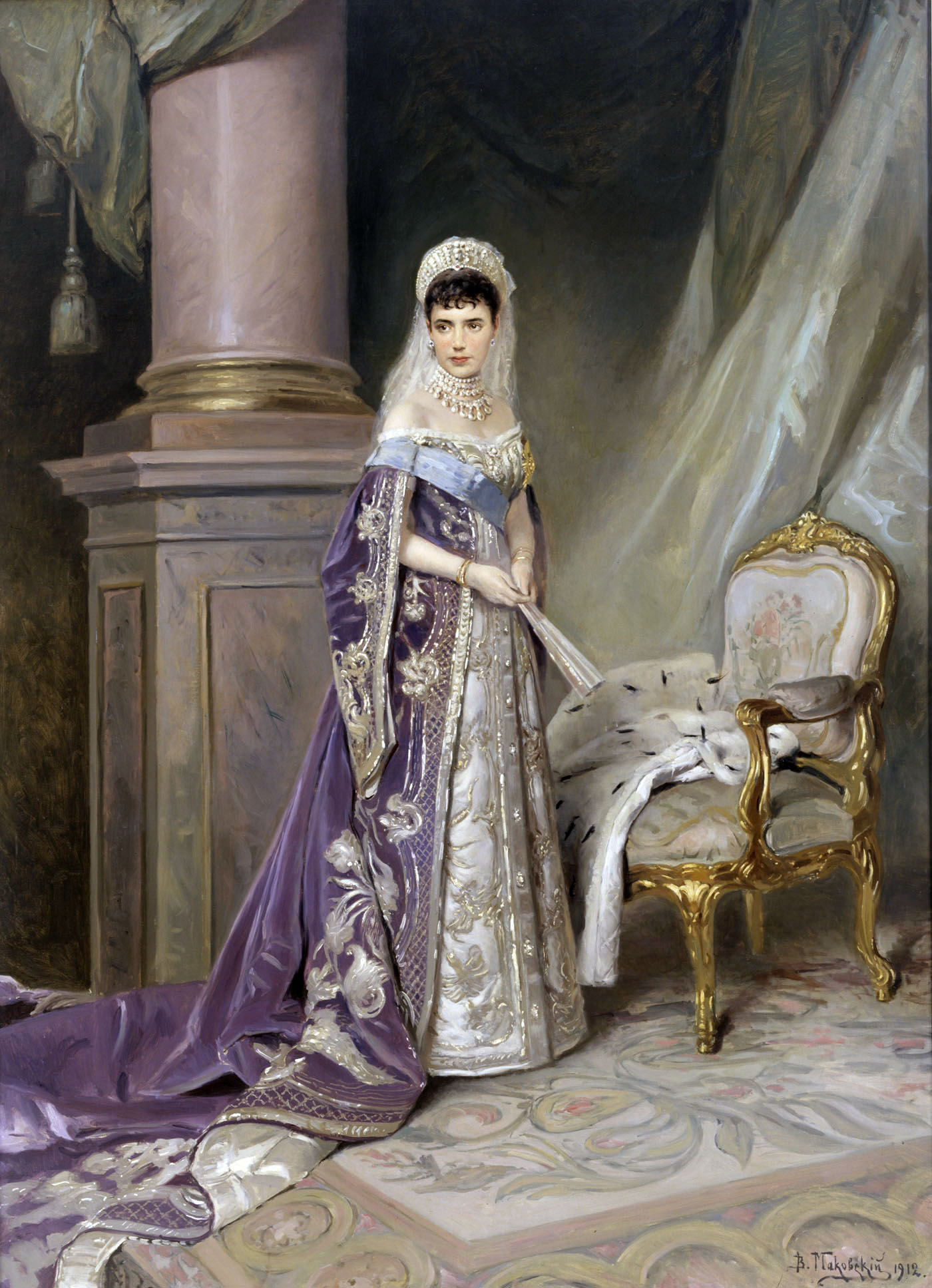 Маковский В.. Портрет императрицы Марии Фёдоровны, жены Александра III. 1912