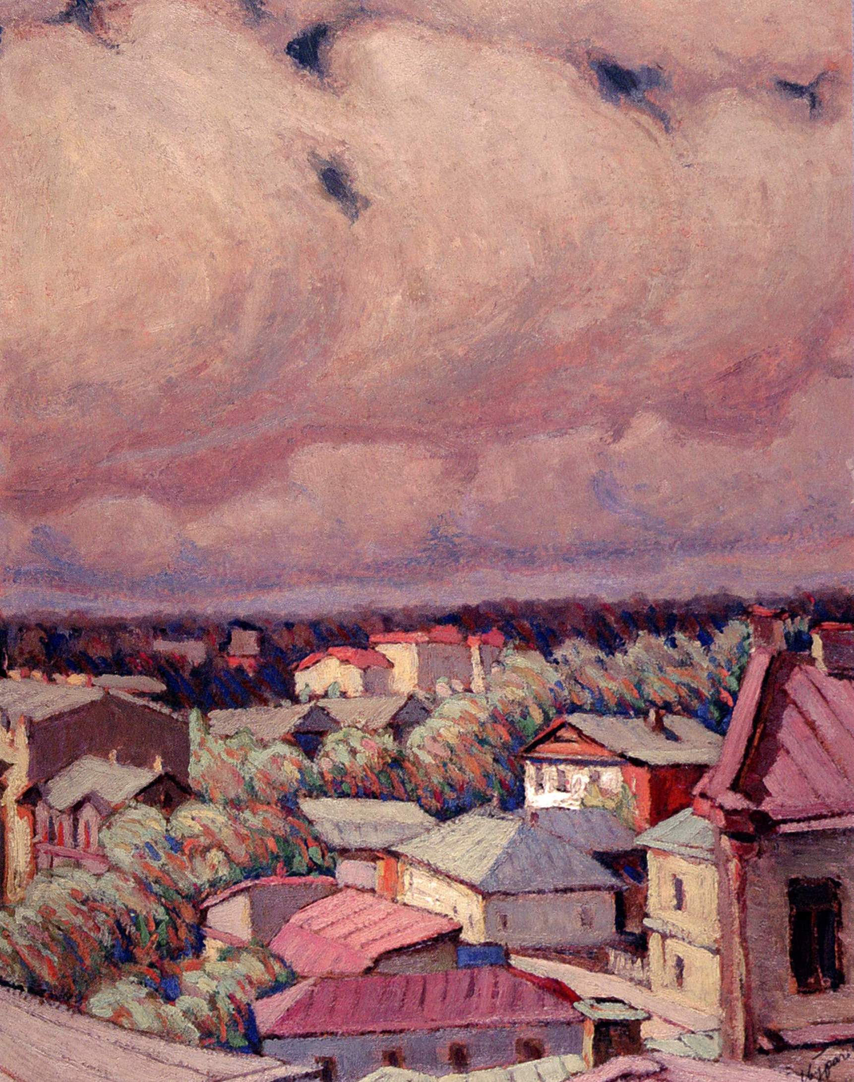 Бурачек. Городской пейзаж . 1920